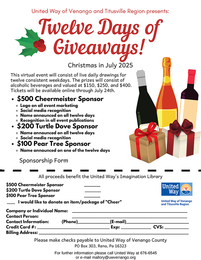 Twelve Days of Giveaways Form