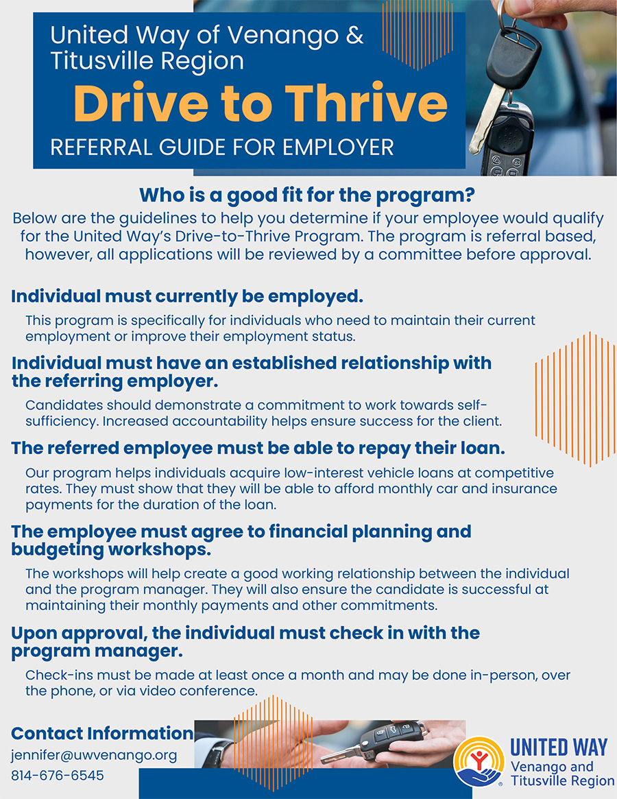 Drive to Thrive flyer